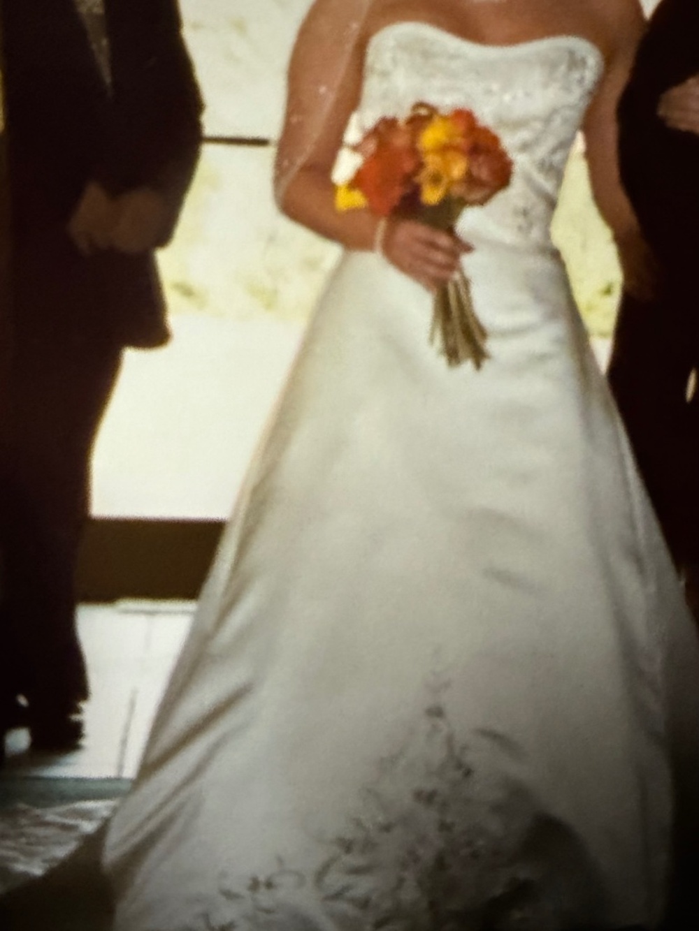 Strapless Wedding Dress with Coordinating Veil